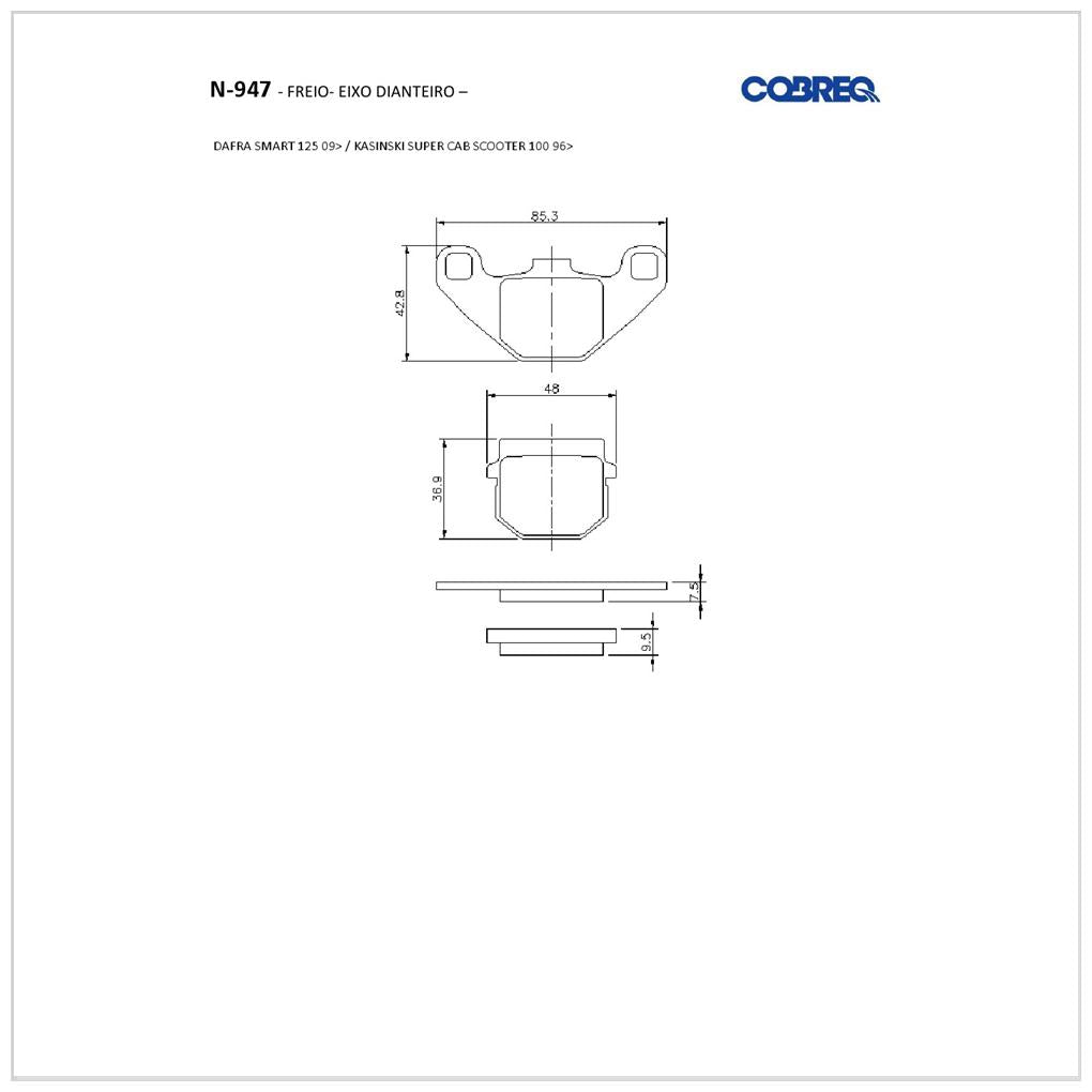 Pastilha de Freio - Cobreq - N-947 - (1)