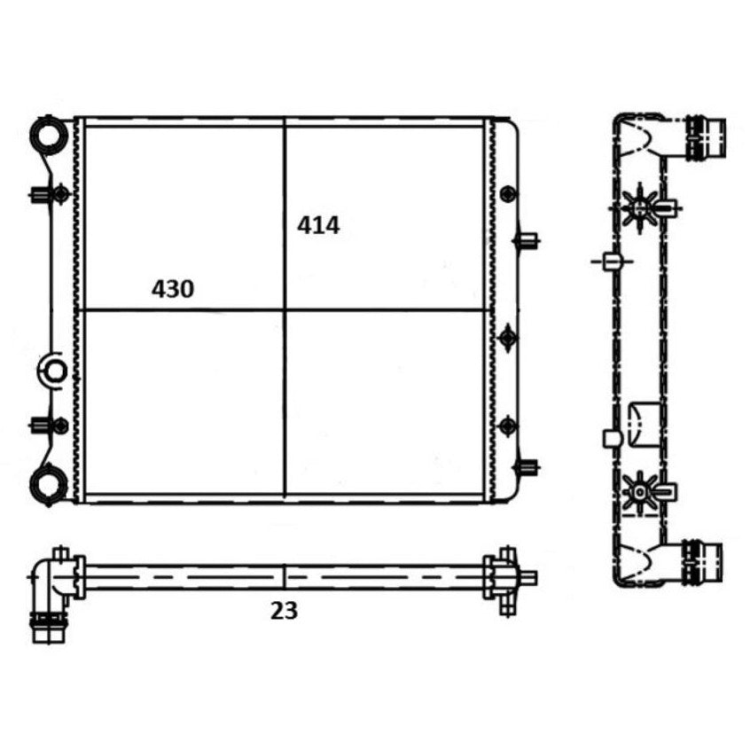 Radiador de Água - Magneti Marelli - RMM1075HVW - (1)