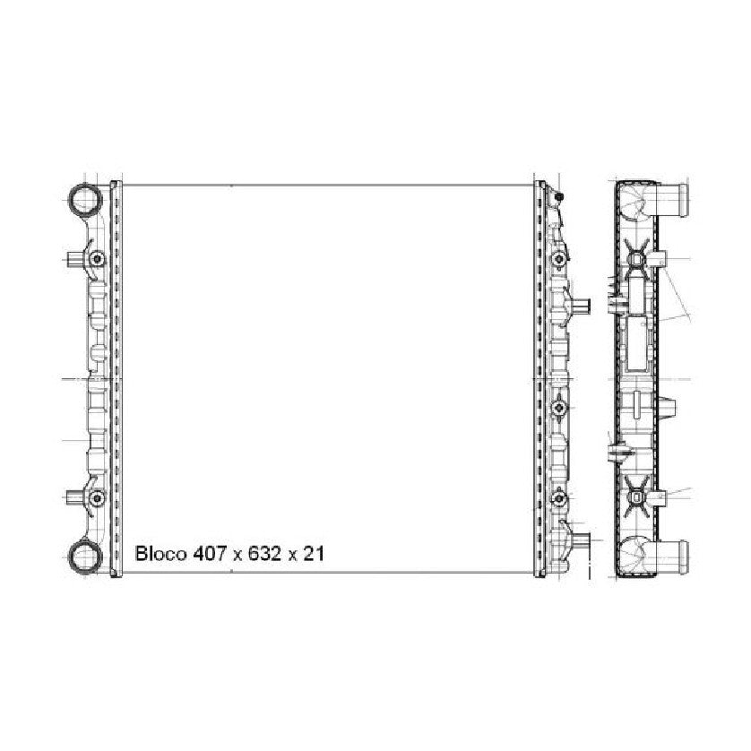 Radiador de Água - Magneti Marelli - RMM698001M - (1)