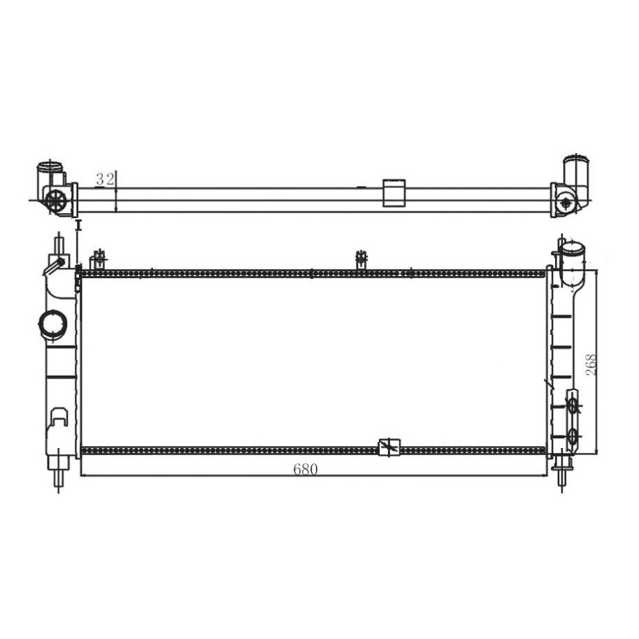 Radiador de Água - Magneti Marelli - RMM1066HGM - (1)