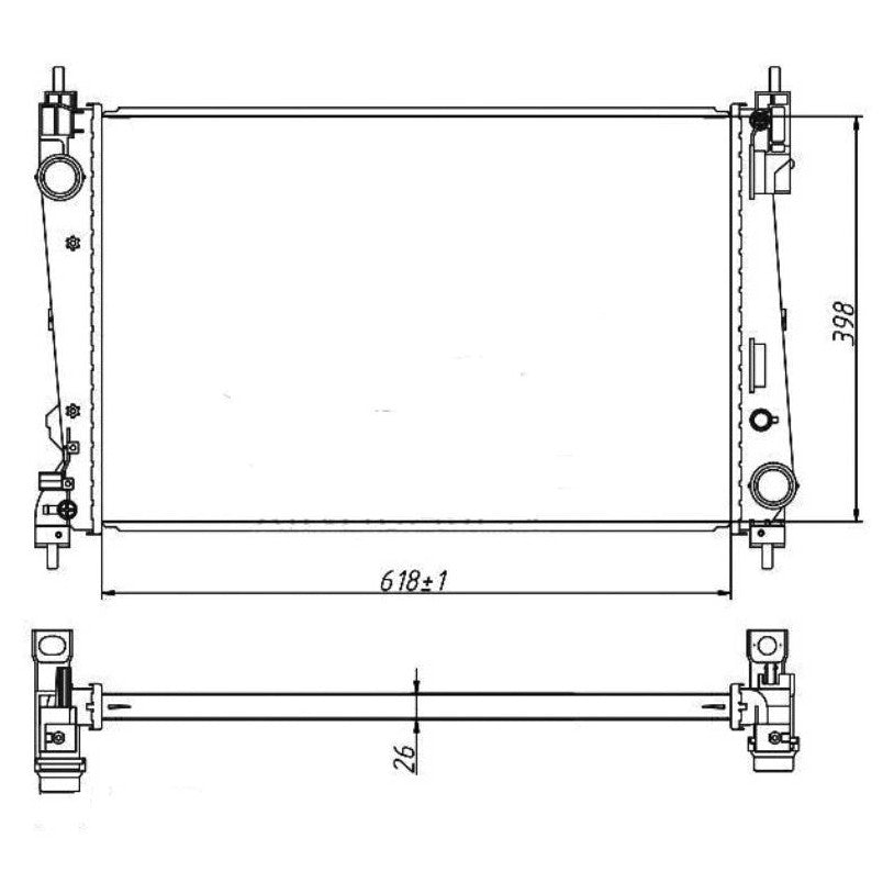 Radiador de Água - Magneti Marelli - RMM1003HFT - (1)