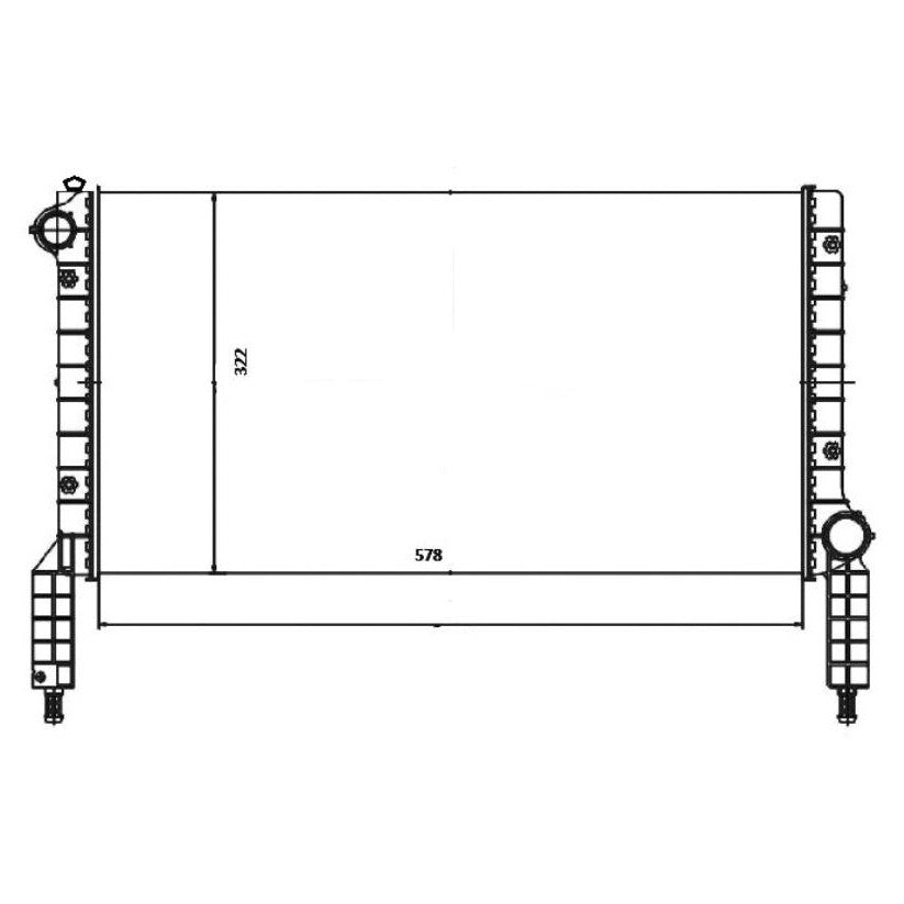 Radiador de Água - Magneti Marelli - RMM1004HFT - (1)
