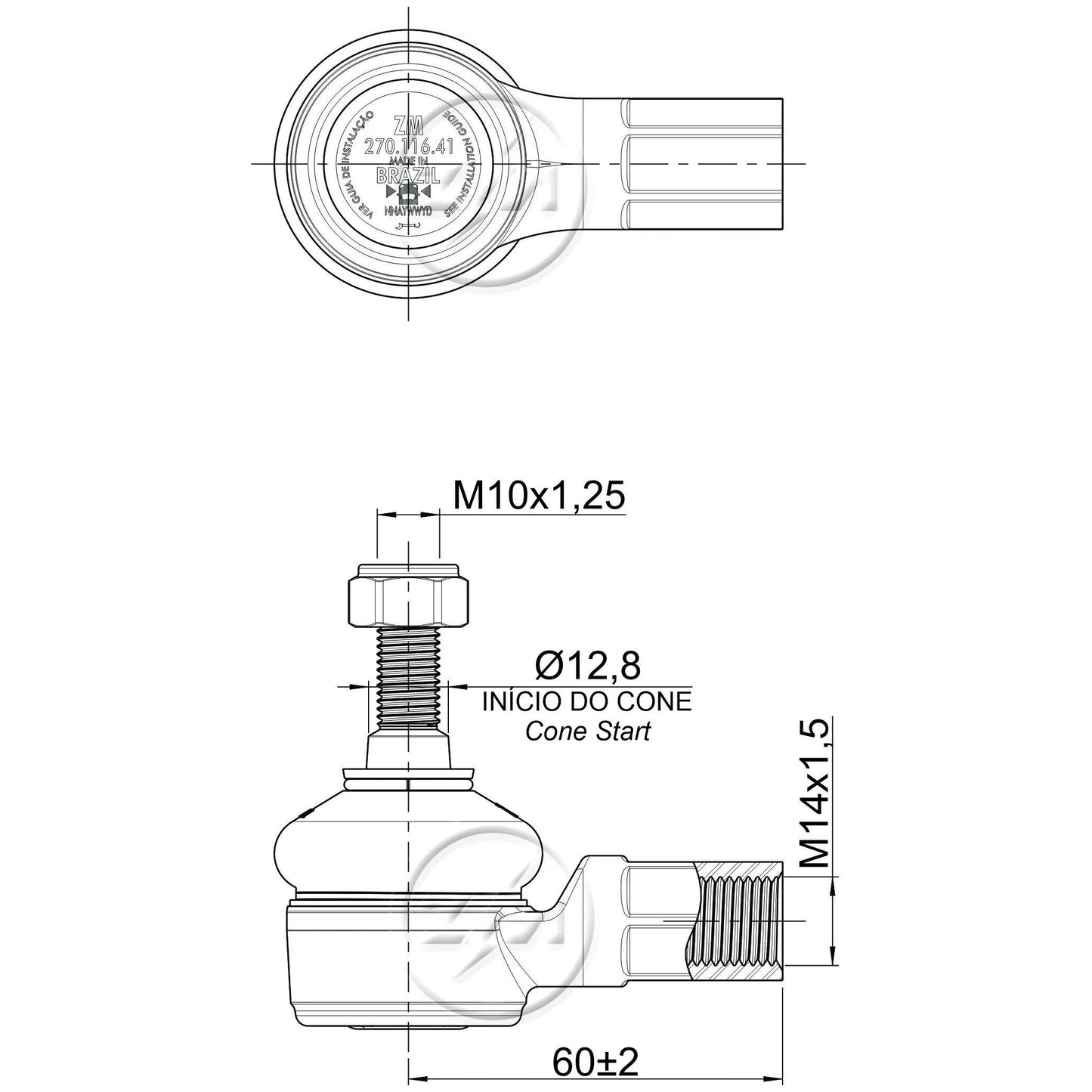 Par Terminal de Direção - ZM - 270.116.41 - (3)