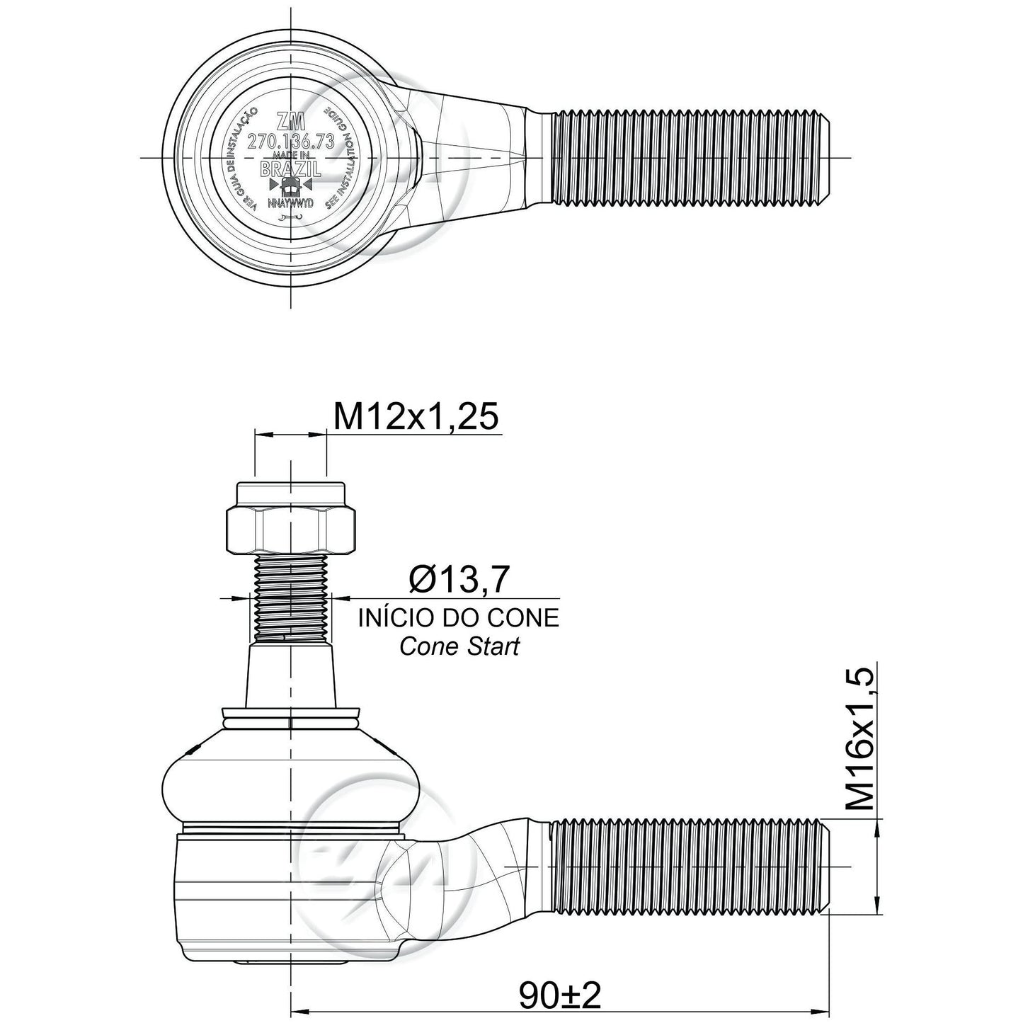 Terminal de Direção - ZM - 270.136.73 - (3)