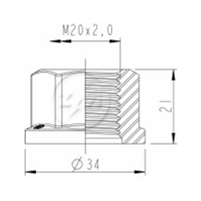 Kit 50 Porca da Roda M20-2,0 x CH27 x H21 - ZM - 29.020.11 - (2)