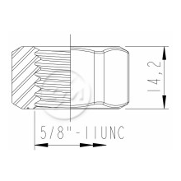 Kit 150 Porca Lâmina Trator 5/8''-11UNCxCH15/16" - (2)