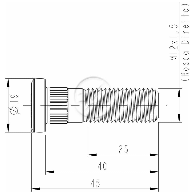 Kit 50 Parafuso de Roda M12-1,5 x 40/45 - ZM - 30.012.87 - (2)