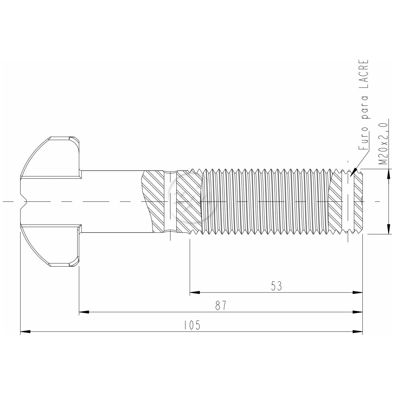 Kit 40 Parafuso de Roda M20-2,0 x 87/105 - ZM - 30.020.17 - (2)