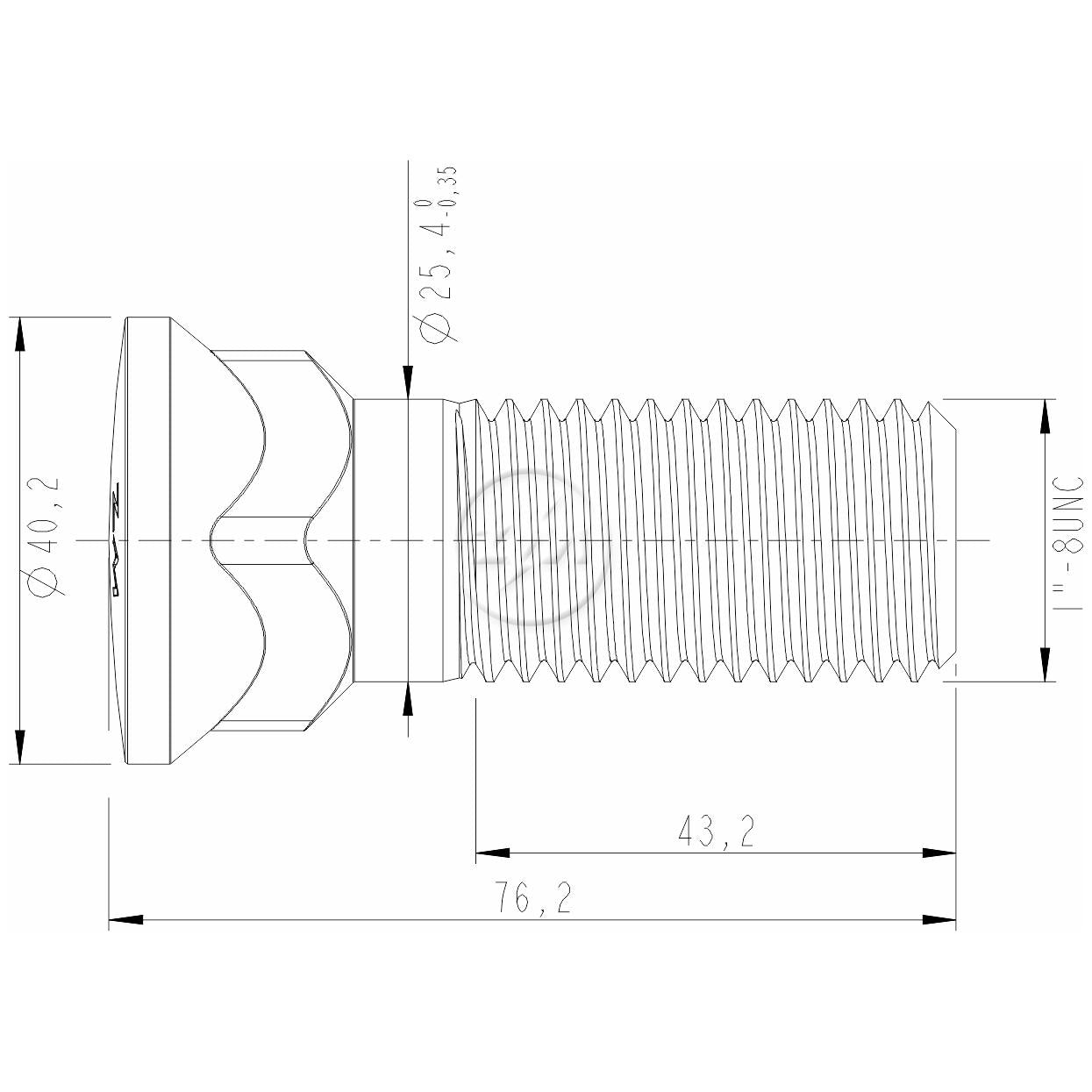 Kit 20 Parafuso da Lâmina do Trator 1"-8UNC x 3" - (2)