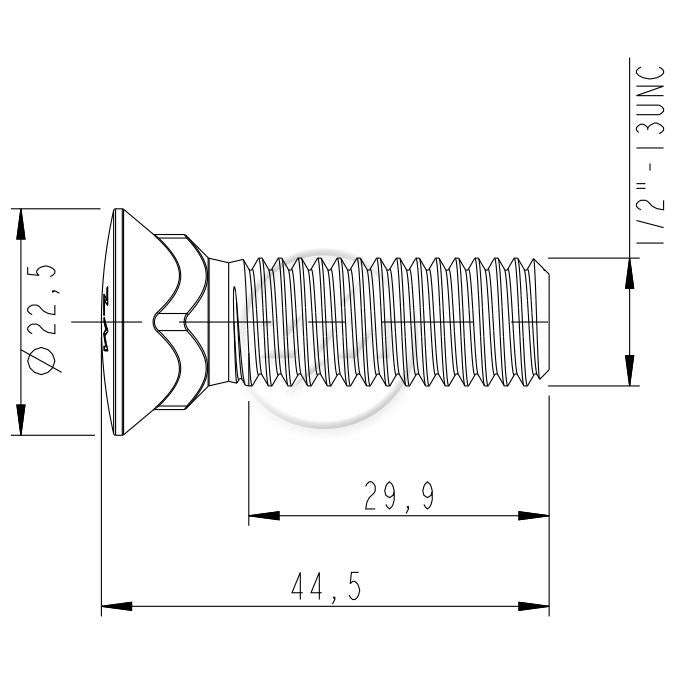 Kit 50 Parafuso Lâmina Trator 1/2"-13UNC x 1,3/4" - (2)
