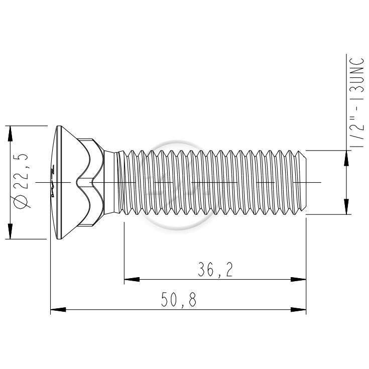 Kit 50 Parafuso da Lâmina Trator 1/2"-13UNC x 2" - (2)