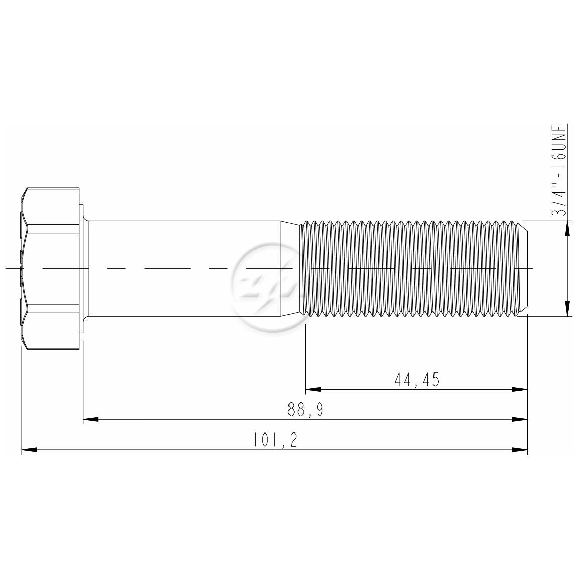 Kit 50 Parafuso de Roda 3/4"-16UNF x 88,9/101,2 - (3)