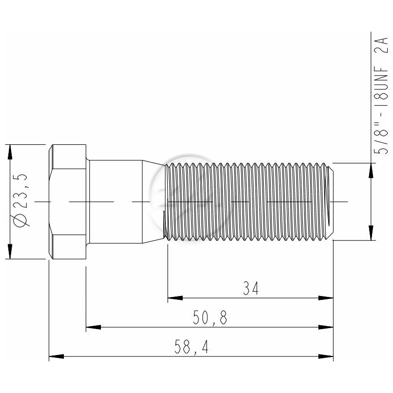 Kit 30 Parafuso de Roda 5/8"-18UNF x 50,8/58,4 - (2)