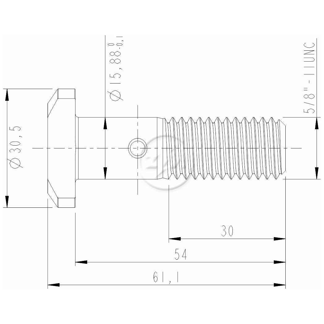 Kit 30 Parafuso de Roda 5/8"-11UNC x 54/61,1 - (2)