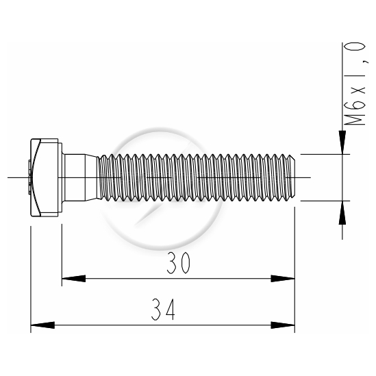 Kit 250 Parafuso Terminal Bateria M6-1,0x30/34 CH10 - (2)