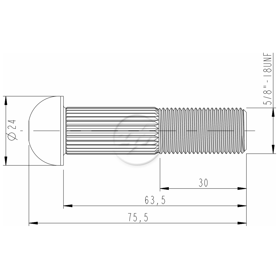Kit 50 Parafuso Cravo Alto 5/8"-18Fx2.1/2"- REC33 - (2)