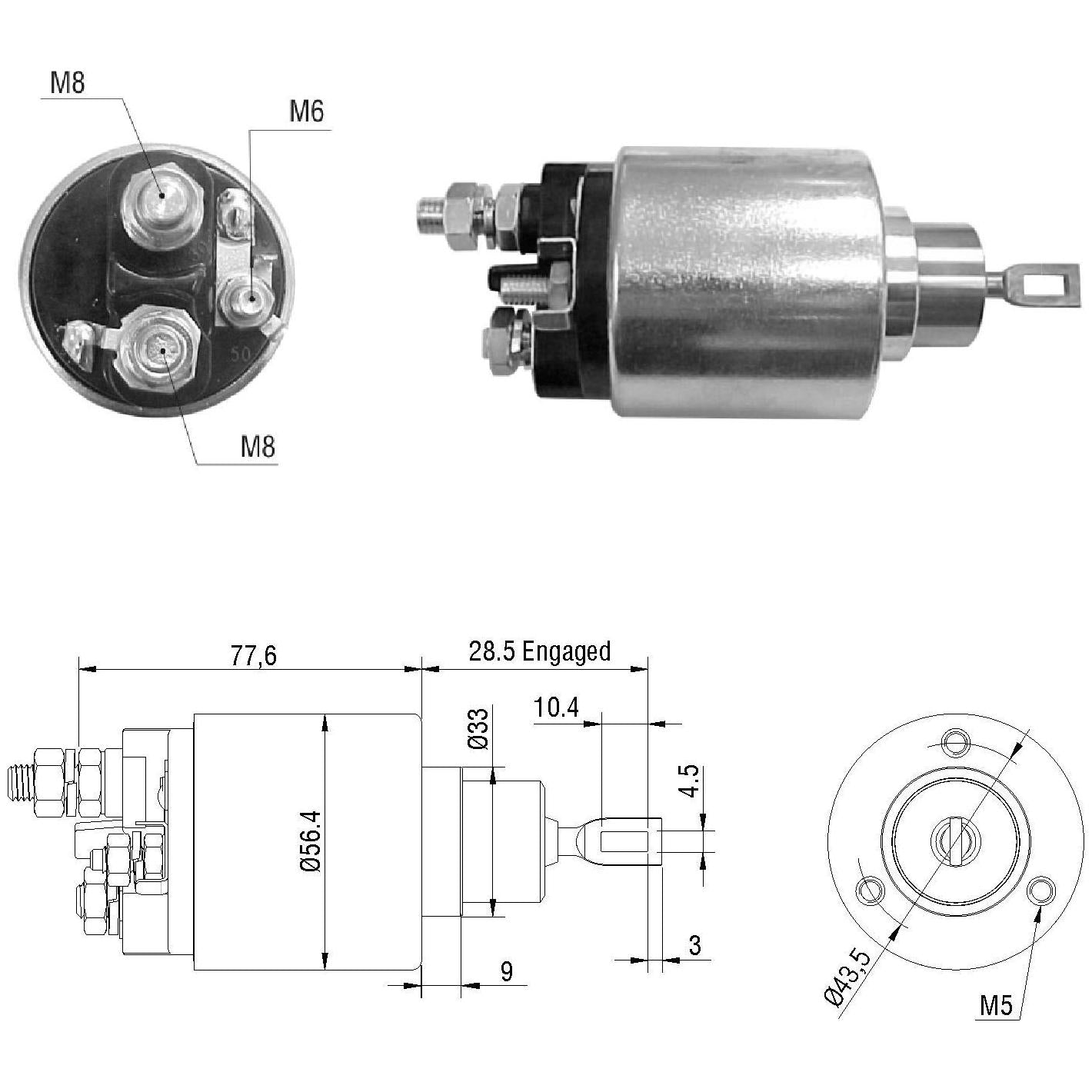 Relê Auxiliar de Partida - ZM - 3-479 - (1)