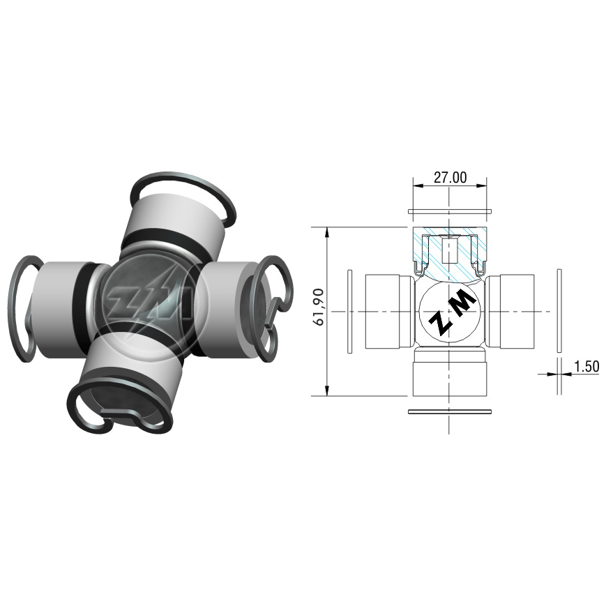 Cruzeta do Cardan - ZM - 35.001.00 - (1)