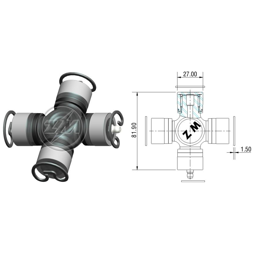 Cruzeta do Cardan - ZM - 35.001.27 - (1)