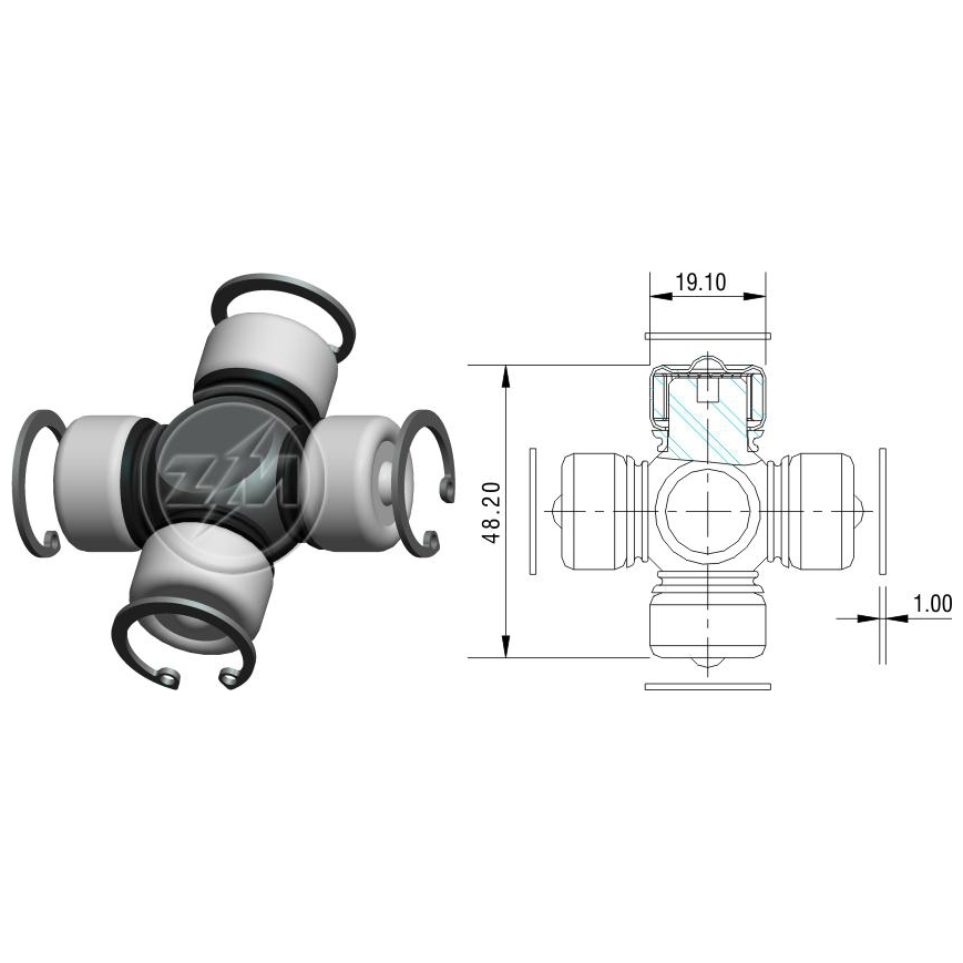 Cruzeta do Cardan - ZM - 35.001.30 - (1)