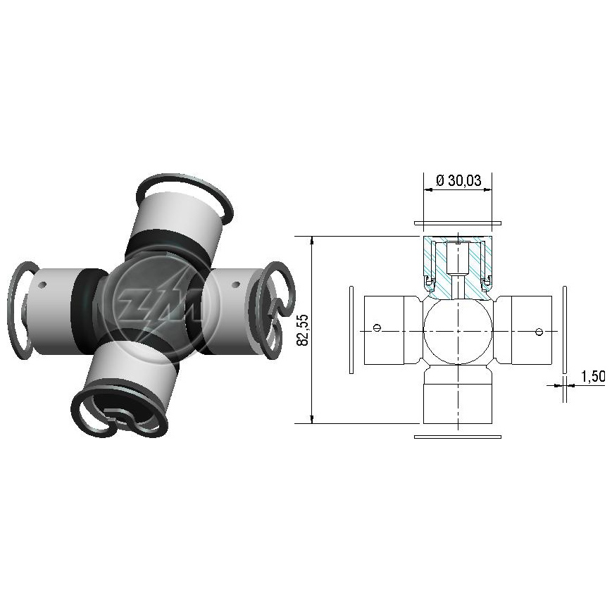 Cruzeta do Cardan - ZM - 35.001.38 - (1)