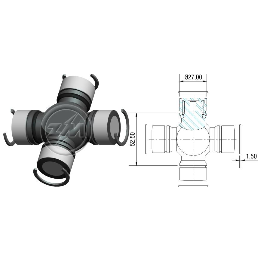 Cruzeta do Cardan - ZM - 35.002.03 - (1)