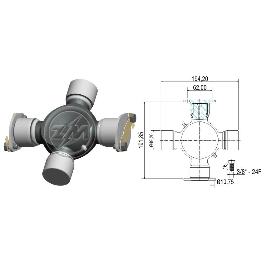 Cruzeta do Cardan - ZM - 35.006.01 - (1)