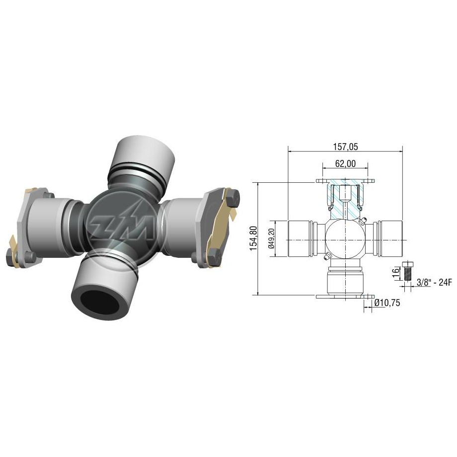 Cruzeta do Cardan - ZM - 35.006.02 - (1)