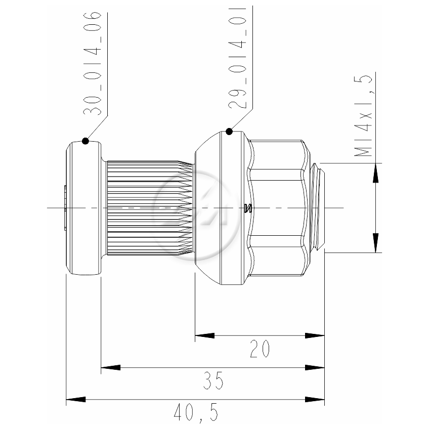 Kit 30 Parafuso Roda M14-1,5x35/40,5xCH19xH18 - ZM - (2)