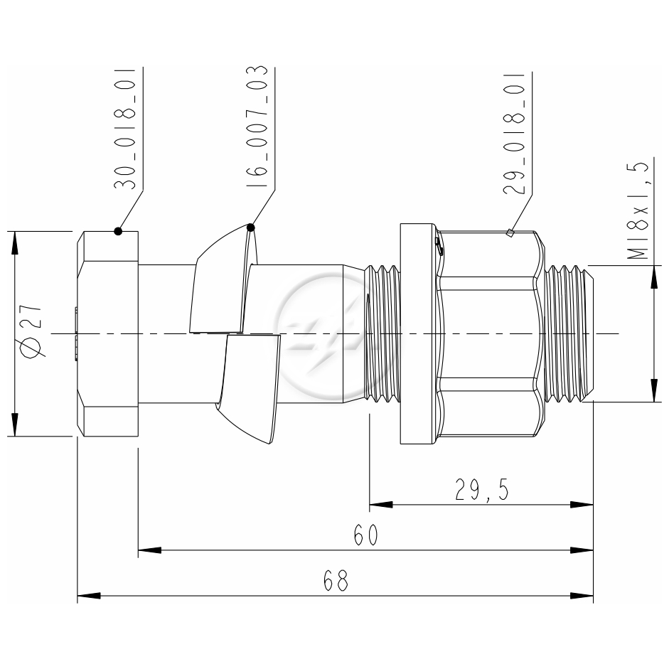 Kit 25 Parafuso Roda M18-1,5x60/68xCH24xH19 - ZM - 40.018.06 - (2)