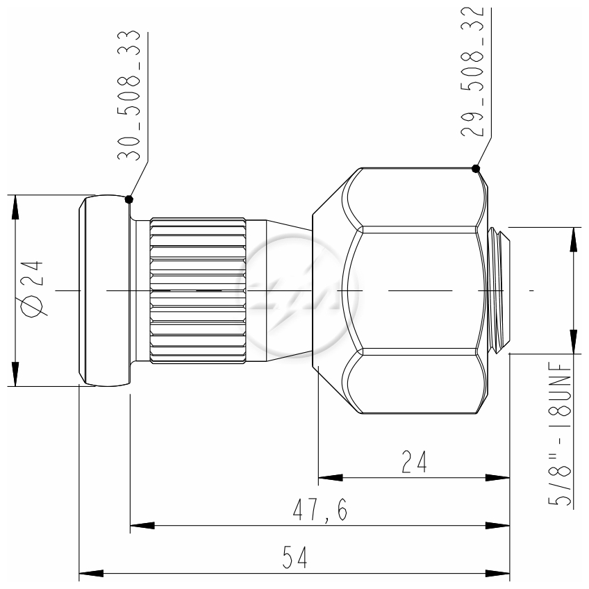 Kit 30 Parafuso Roda 5/8"x47,6/54xCH1.1/16" - ZM - 40.508.33 - (2)