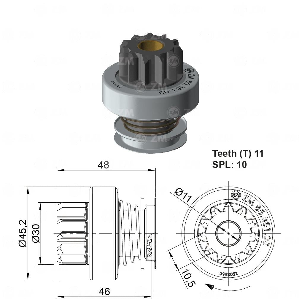Impulsor de Partida - ZM - 85.381.03 - (1)
