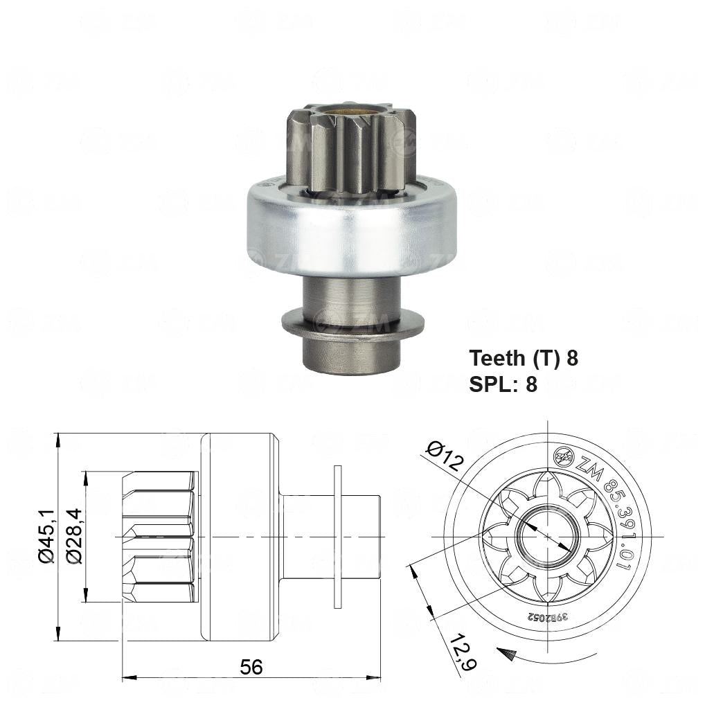 Impulsor de Partida - ZM - 85.391.01 - (1)
