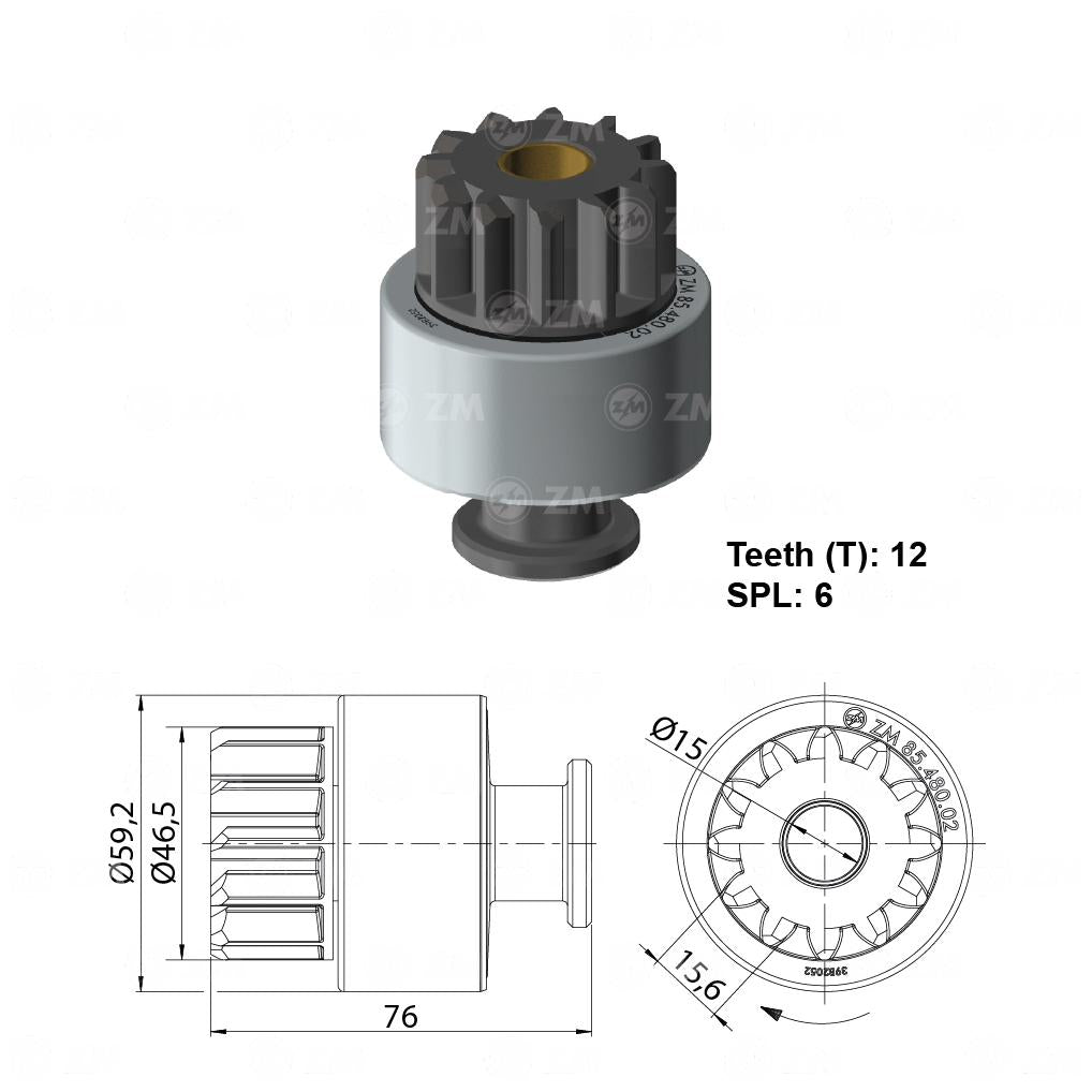 Impulsor de Partida - ZM - 85.480.02 - (1)