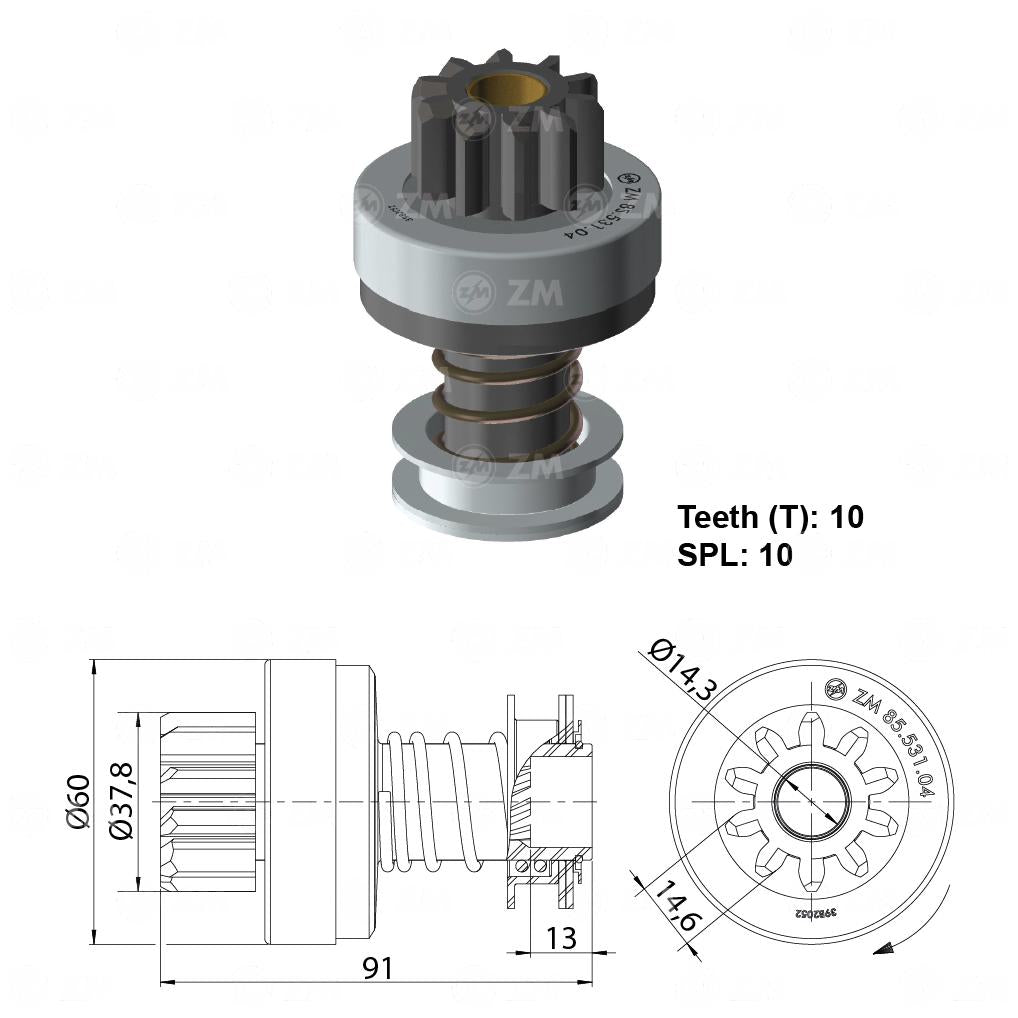 Impulsor de Partida - ZM - 85.531.04 - (1)