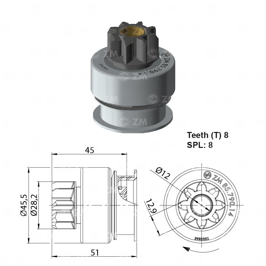 Impulsor de Partida - ZM - 85.790.14 - (1)