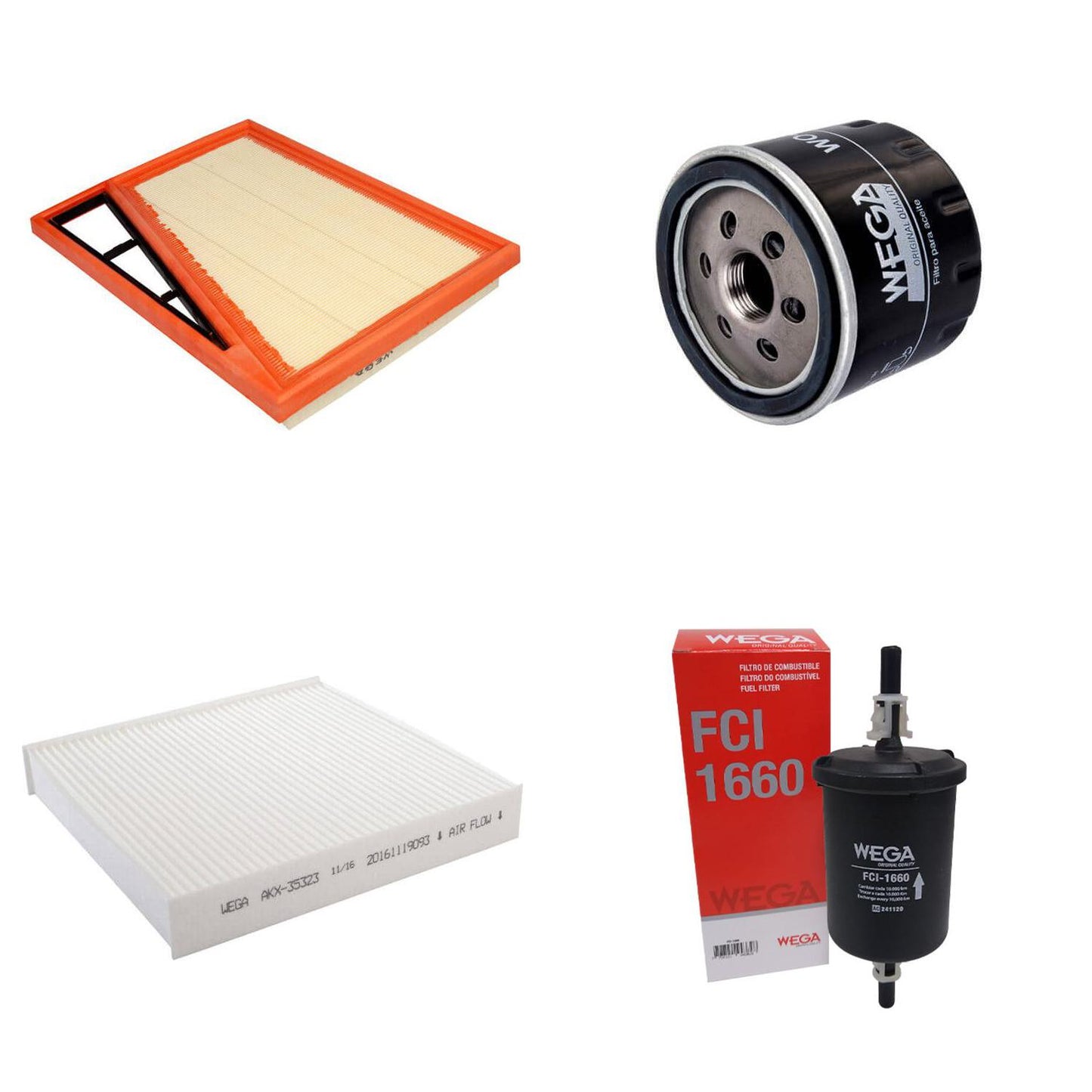 Kit Filtros Fiat Argo Cronos Mobi Pulse Strada Uno 1.0 1.3 - Wega - Wkl122 - (4)