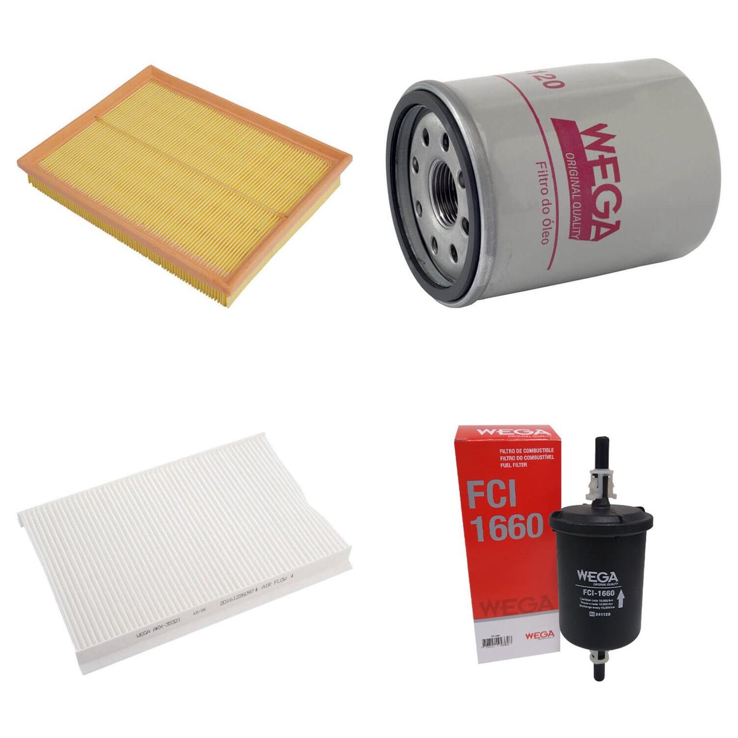 Kit Filtros Fiat Idea Palio Palio Weekend Siena Strada 1.0 1.3 1.4 - Wega - Wkl126 - (4)