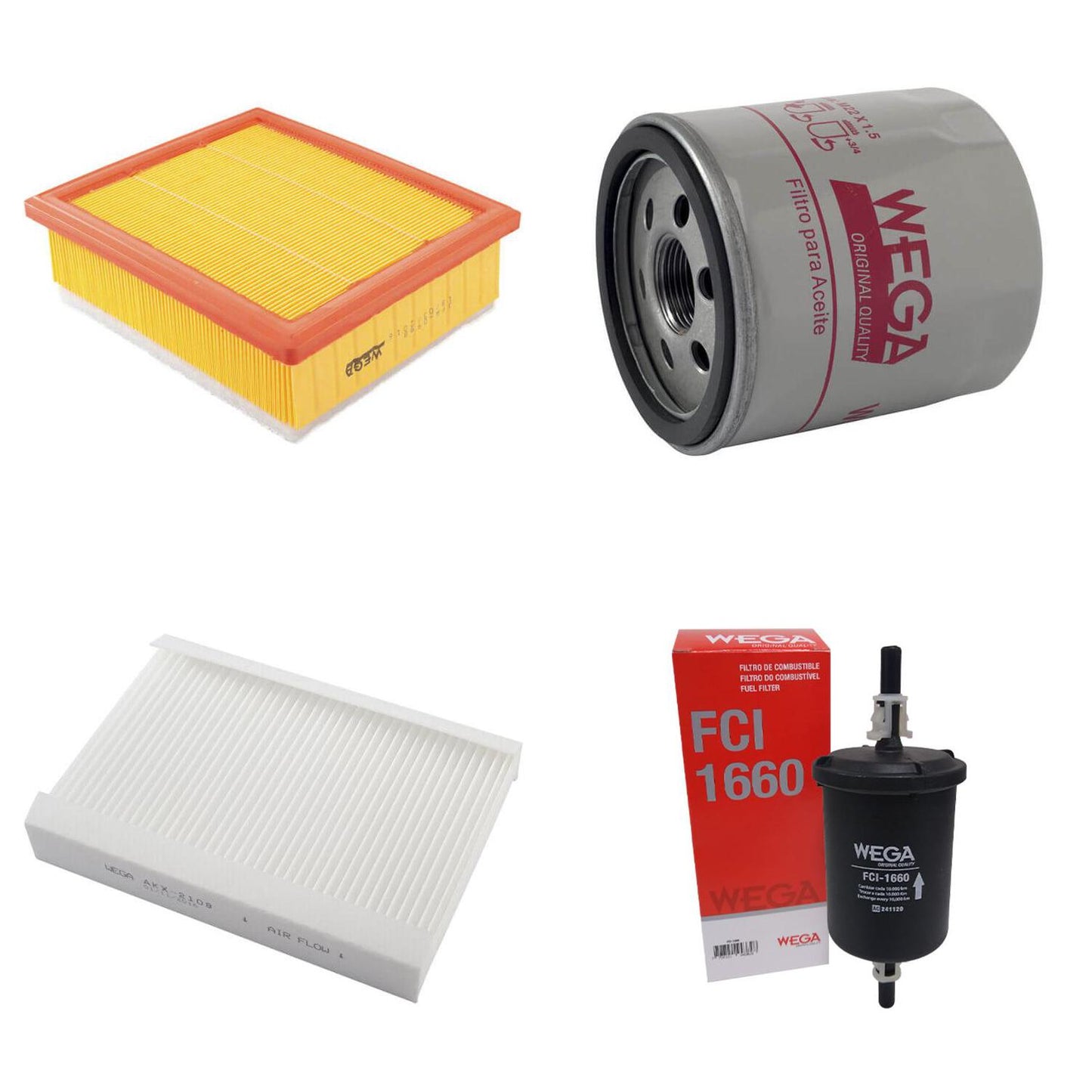 Kit Filtros Fiat Toro Jeep Compass Flex 2.0 2.4 - Wega - Wkl140 - (4)