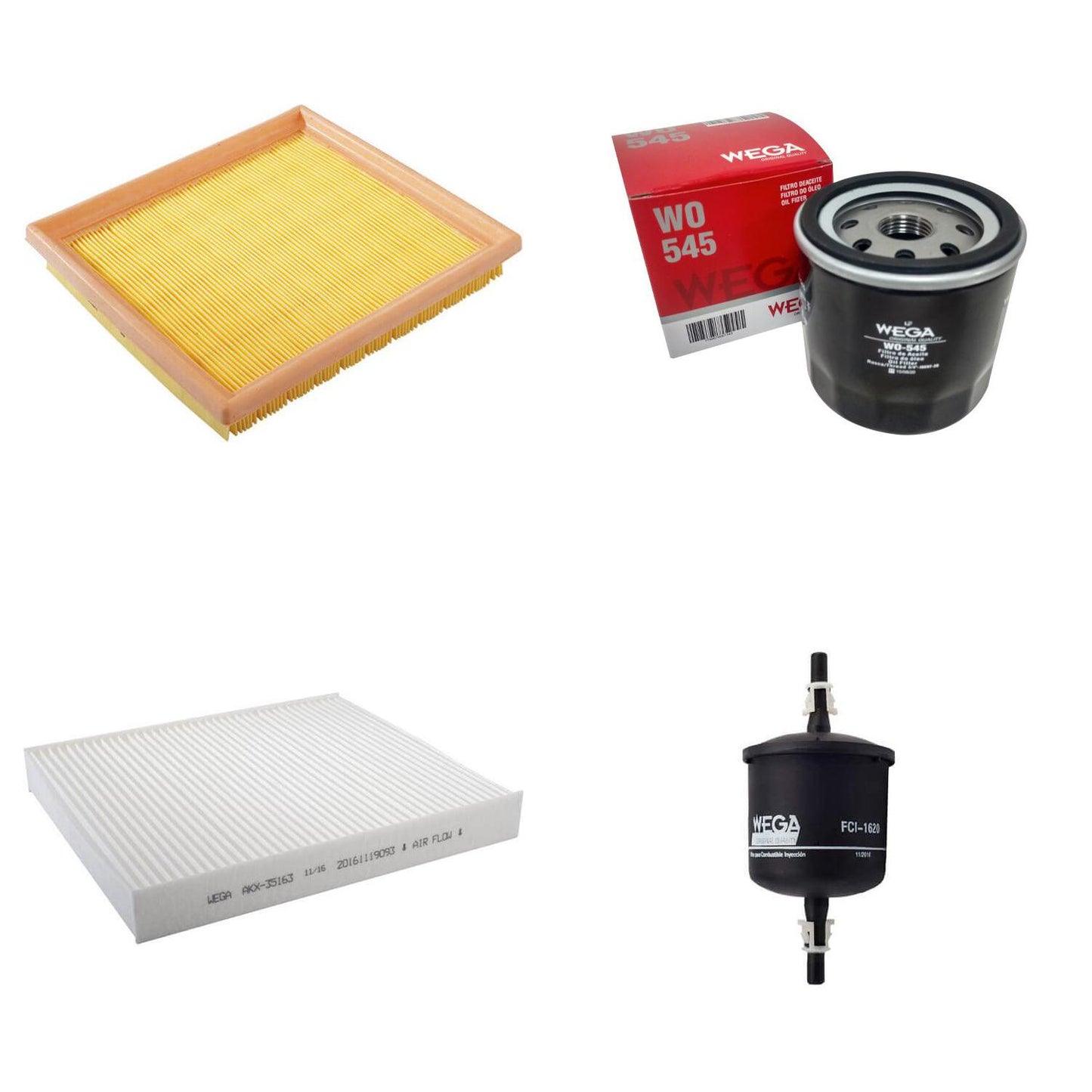 Kit Filtros Vw Cross Fox Fox Space Fox 1.6 - Wega - Wkl301 - (4)