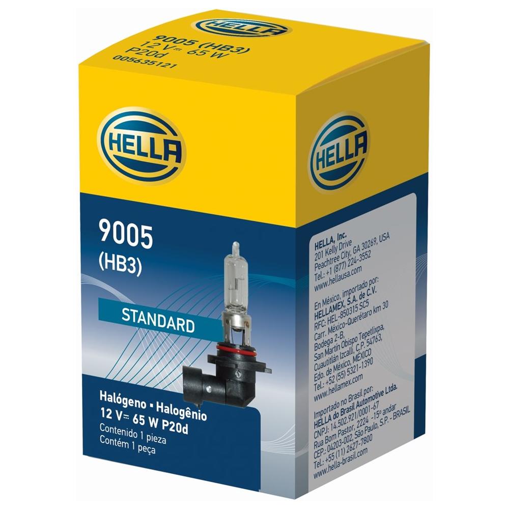 Lâmpada Halógena 65W HB3 12V P20D - Hella - 9005 - (2)