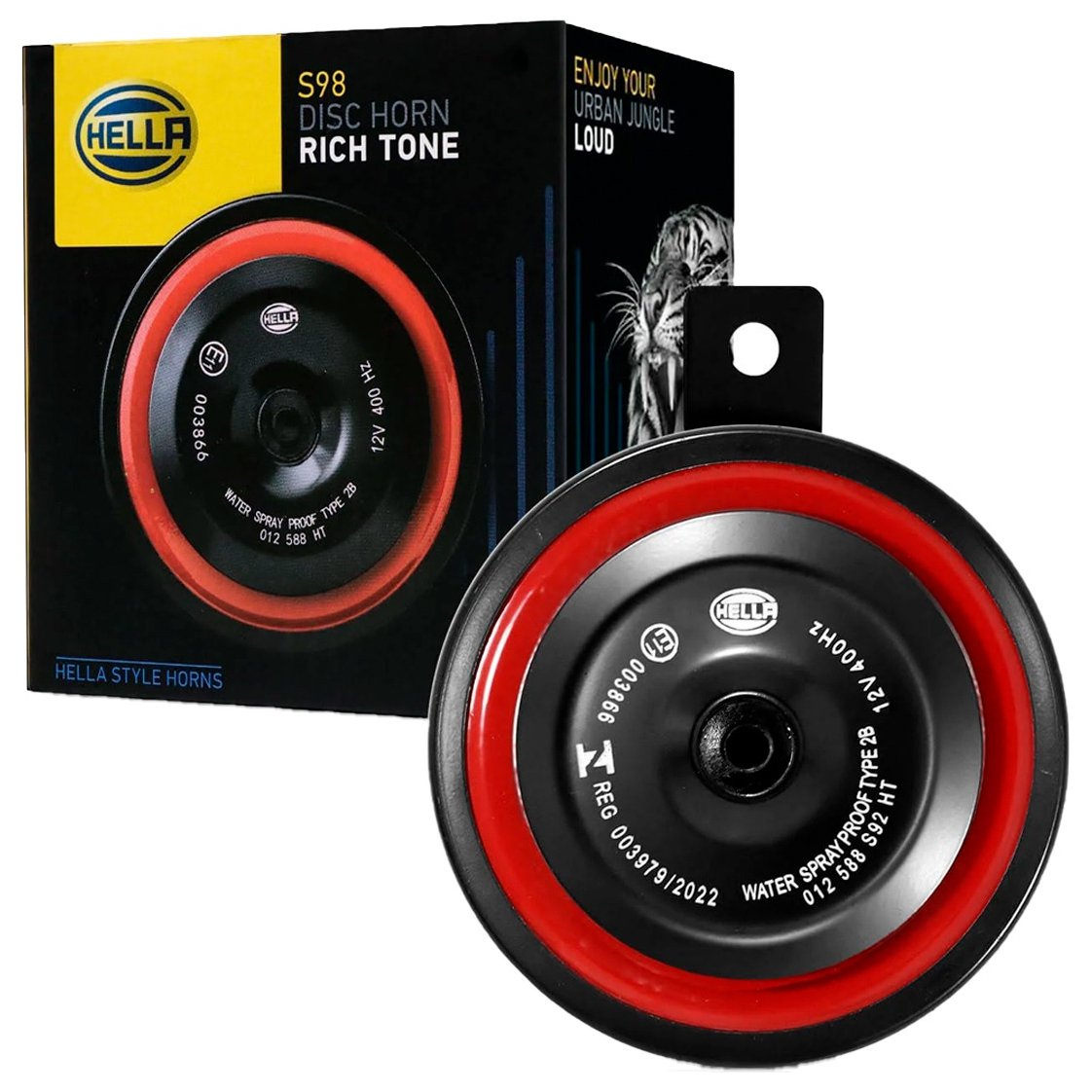 Buzina Individual Disco Bibi 12v 400hz 2 Terminais - Hella - 3AL012588291 - (1)