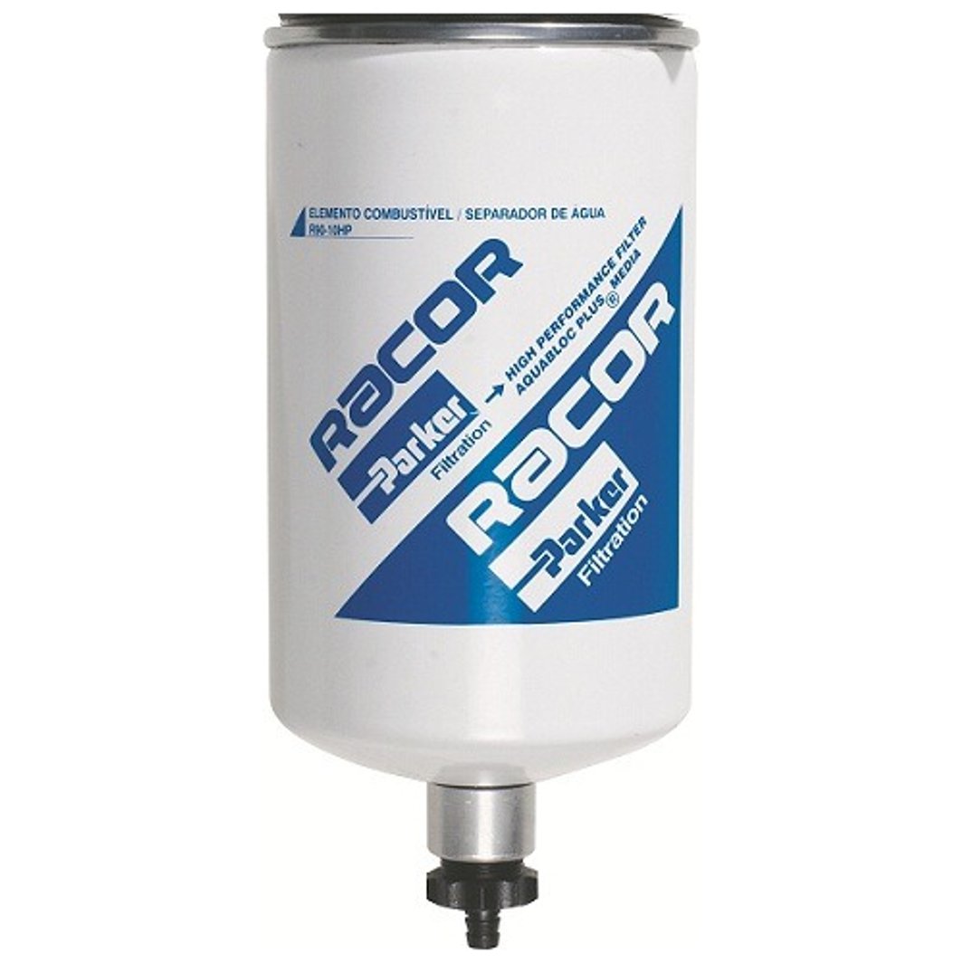 Filtro separador de água Blindado Papel 207,4x111,5mm - Parker - R90-10HP - (1)