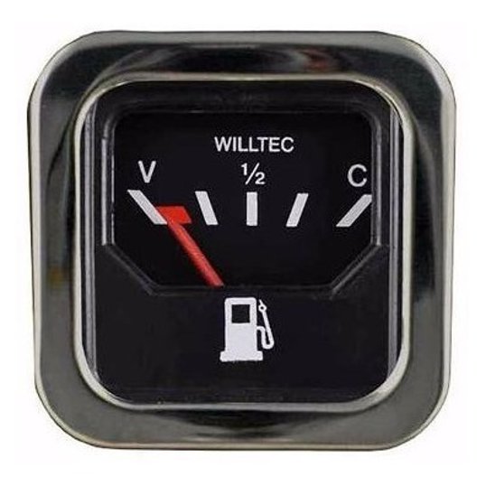 Indicador de Combustível Quadrado Preto 12V - Willtec - W23.903 - (1)