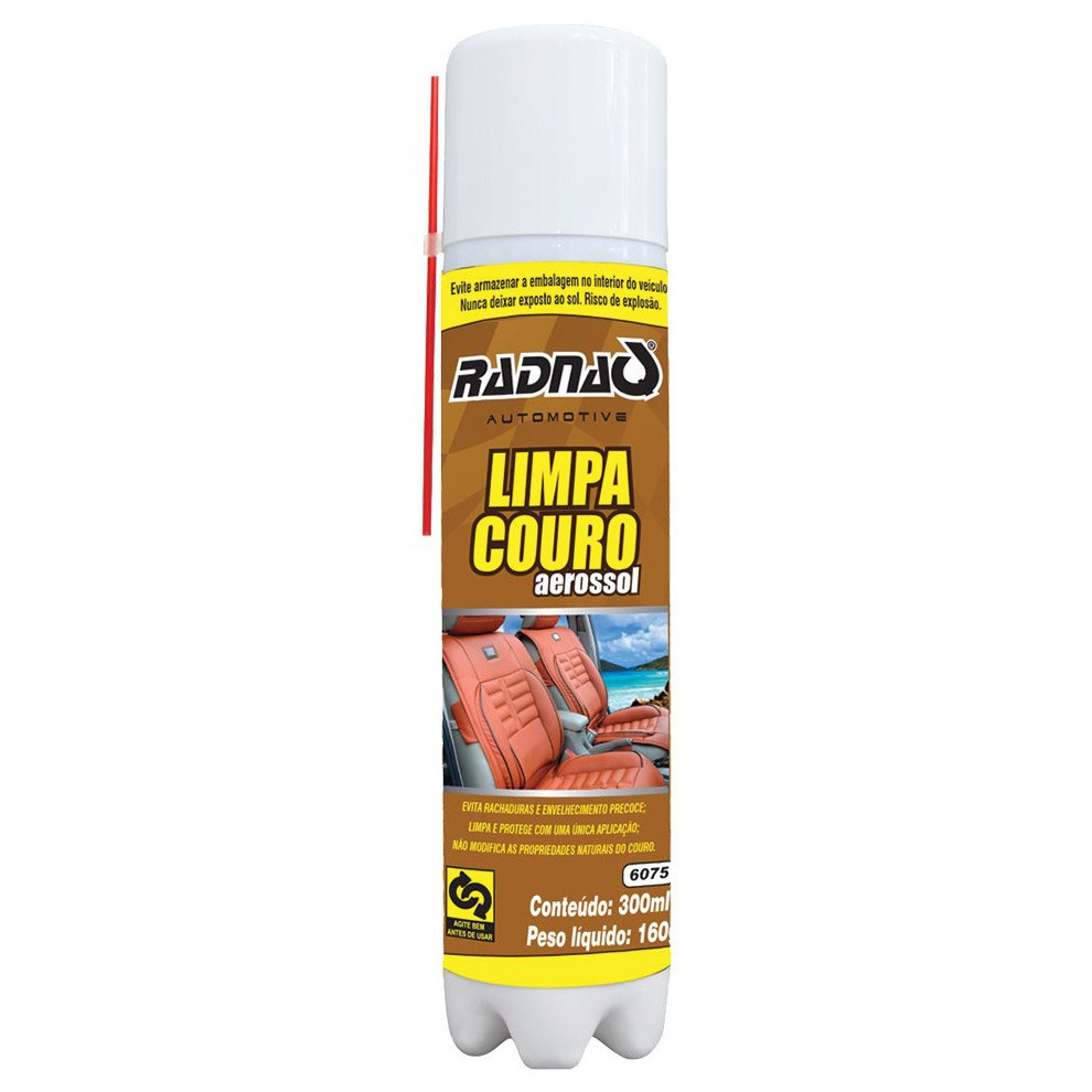 Limpa Couro Spray Aerossol Universal 300ml - Radnaq - 6075 - (1)