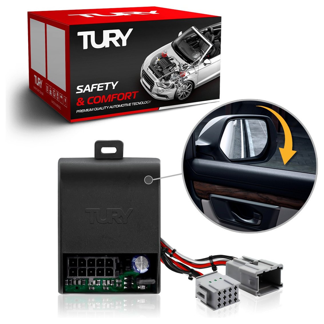 Modulo Eletrônico Retrovisor Elétrico - Tury - PARK1500CF - (1)