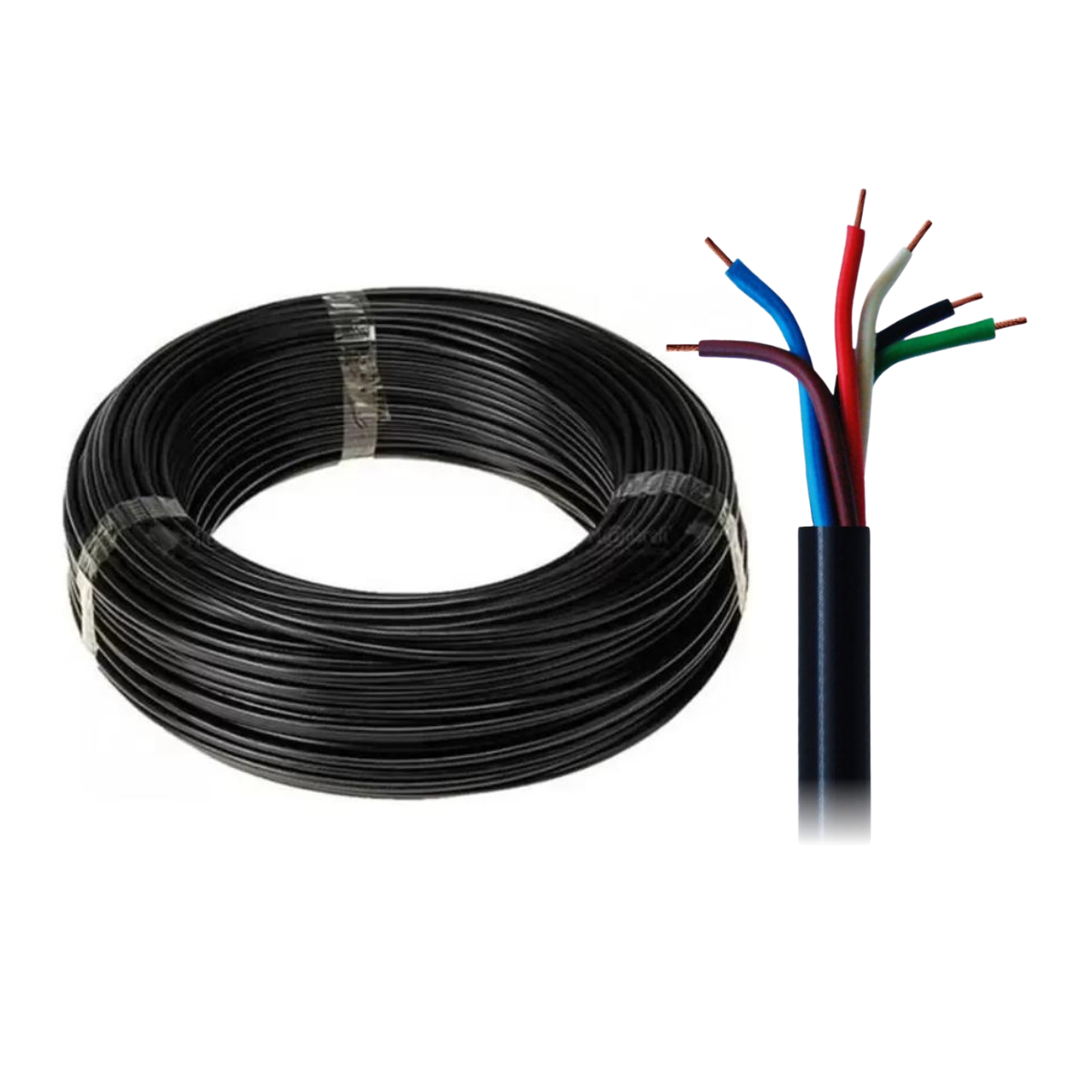 Cabo PP 6 Vias para Instalação Automotiva Liga de Cobre Rolo com 25m - DNI - HYB PP610 - (1)