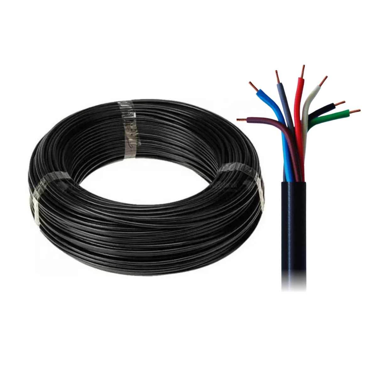 Cabo PP 7 Vias para Instalação Automotiva Rolo com 25m - DNI - HFX PP715-10 - (1)