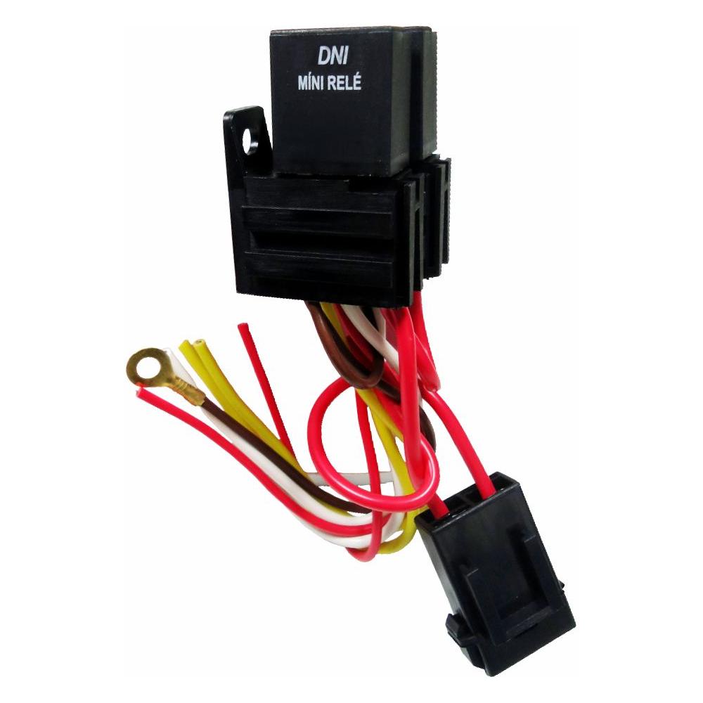 2 Mini Relés Reversores com Soquete Fusível 40/30A 5 Terminais - DNI - 7540 - (1)
