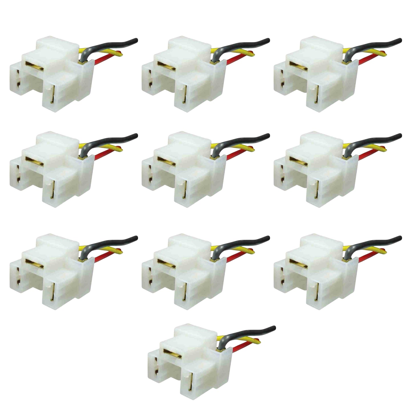 Kit 10 Chicotes com Soquete para Relé de 3 Terminais - DNI - 7501 - (1)
